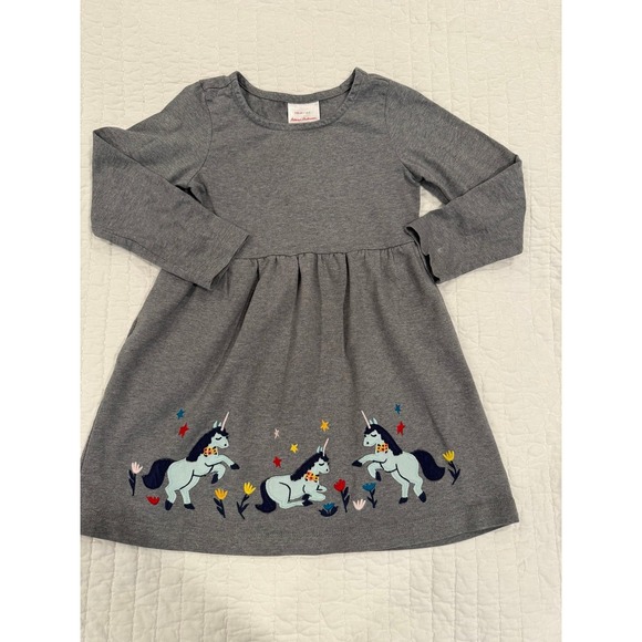 Hanna Andersson Other - Hanna Andersson 110cm 5 GUC Unicorn Appliqué Dress